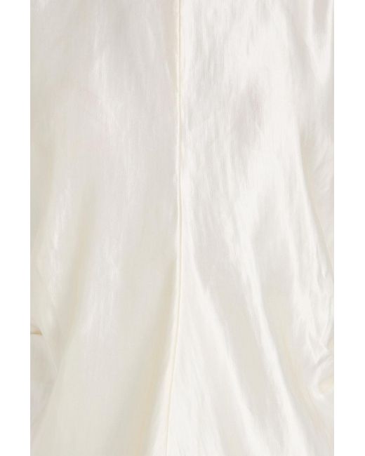 Loulou de Saison White Pero Linen And Silk-blend Top
