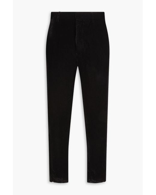 Emporio Armani Black Velvet Pants for men