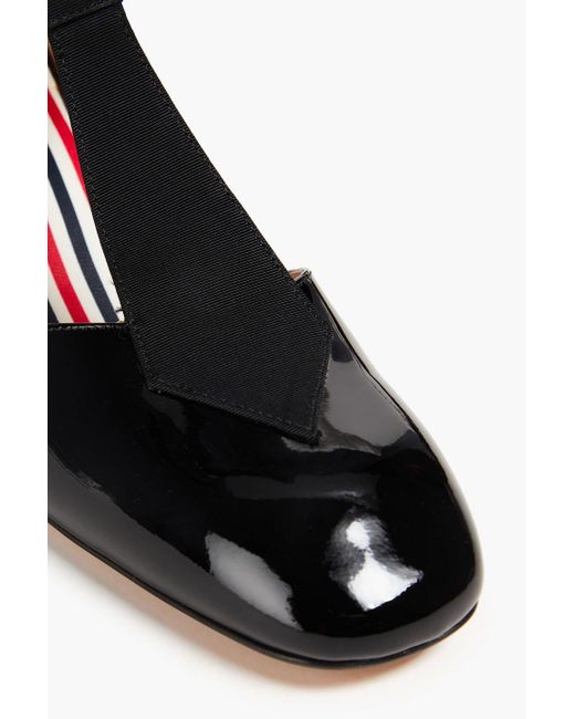 Thom Browne Black Patent-leather Mary Jane Pumps