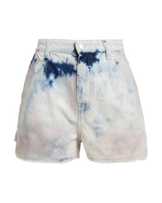 IRO Popi Frayed Tie-dyed Denim Shorts 