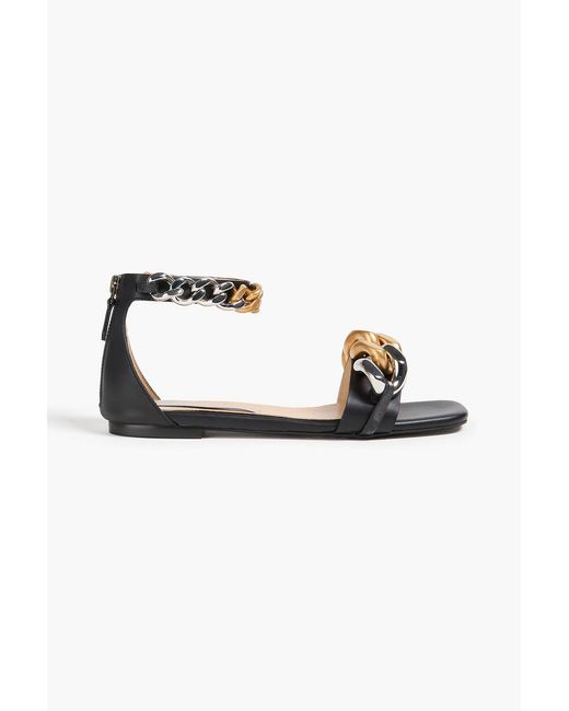 Stella McCartney Black Falabella Chain-embellished Sandals