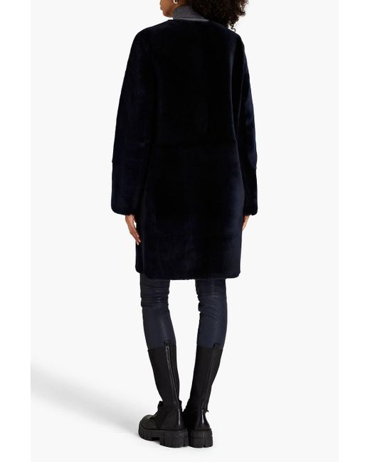 Yves Salomon Black Shearling Coat