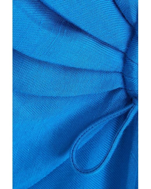 Sandro Blue Gerafftes minikleid aus twill mit schleife
