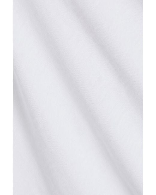 Frescobol Carioca White Cotton And Linen-blend Jersey Polo Shirt for men