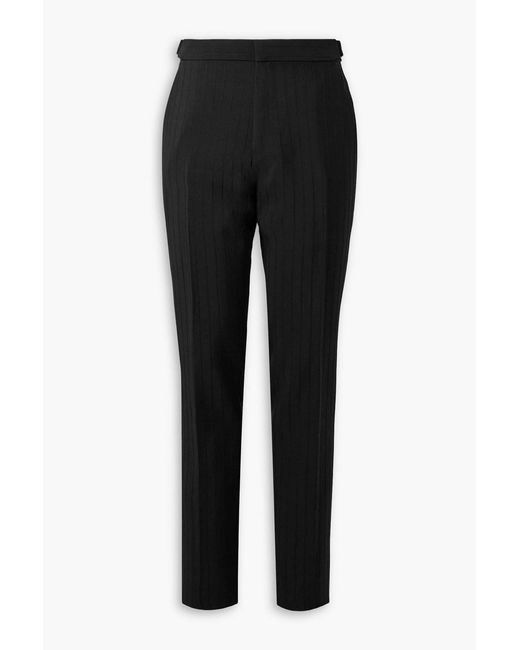 Tom Ford Black Straight-Leg Striped Mohair And Wool-Blend Pants for men