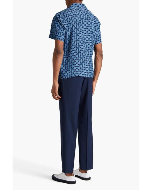 Sandro Blue Printed Woven Shirt for men