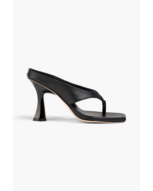 STUDIO AMELIA Black Angela 90 Leather Sandals