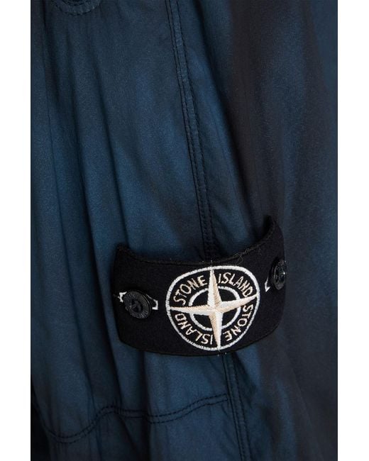 Stone Island Blue Tie-Dyed Shell Pants for men