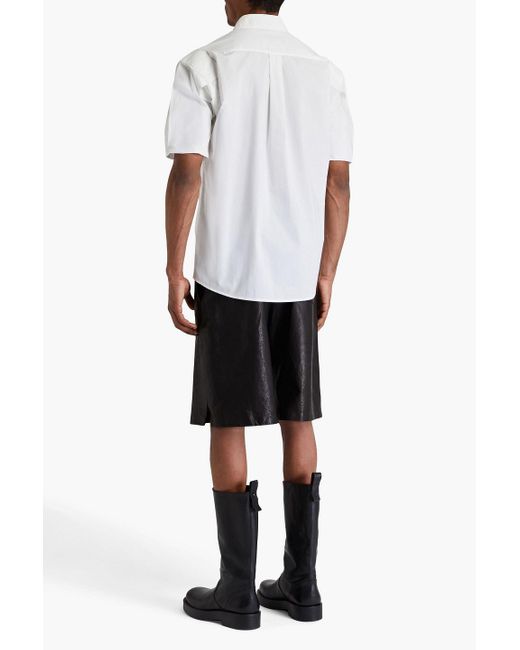 MM6 by Maison Martin Margiela White Cotton-Poplin Shirt for men