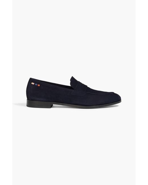 Paul Smith Blue Murano Suede Penny Loafers for men