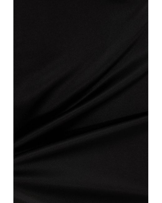 Versace Black Open-Back Jersey Midi Dress