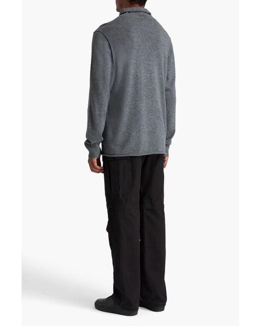 James Perse Gray Cashmere Turtleneck Sweater for men
