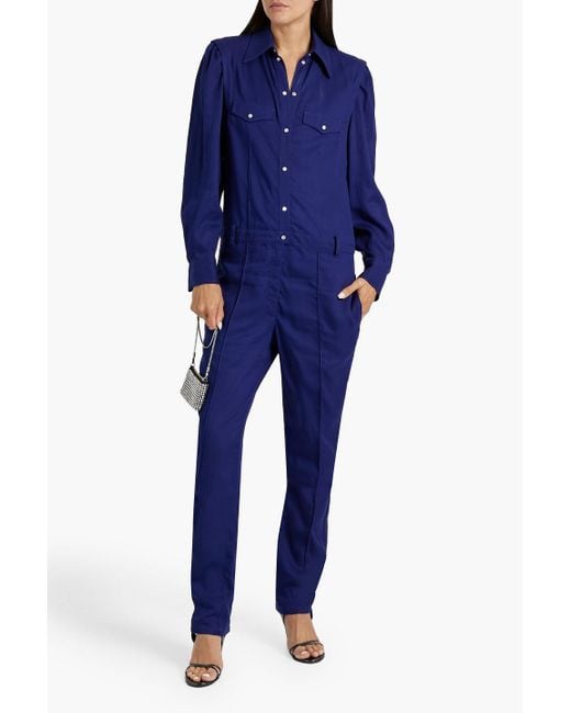 Isabel Marant Blue Teal Lyocell Jumpsuit