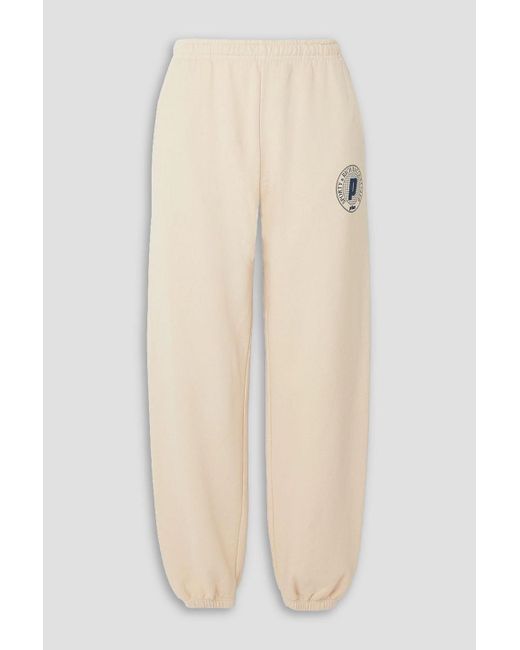 Sporty & Rich Natural Prince Net Printed Cotton-jersey Track Pants