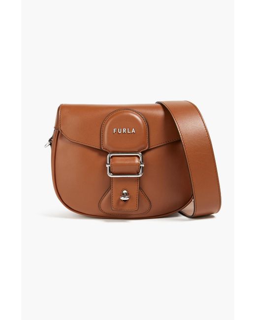 Furla Brown Amazzone Mini Leather Shoulder Bag