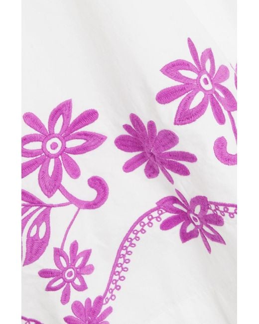 Maje Pink Embroidered Cotton Kaftan