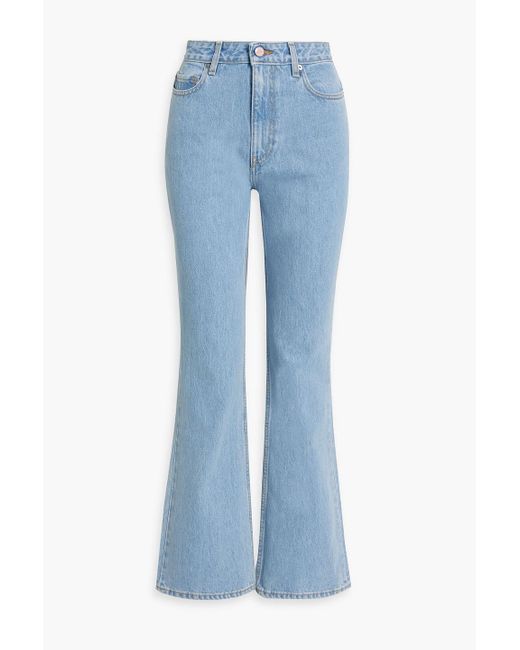 Ganni Blue Betzy High-rise Flared Jeans