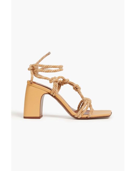 Zimmermann White Knotted Cord Sandals