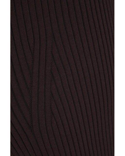 Nanushka Black Ribbed-knit Top