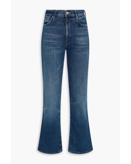 Mother Blue The spitfire nerdy cuff hoch sitzende jeans mit geradem bein