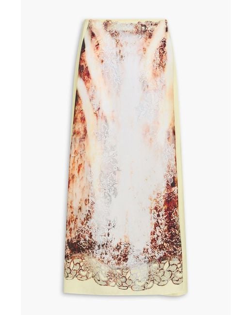 Y. Project Yellow Printed Satin Maxi Skirt