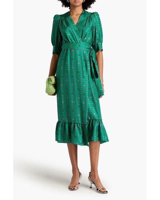 Sandro Midi Dress in Green | Lyst Canada