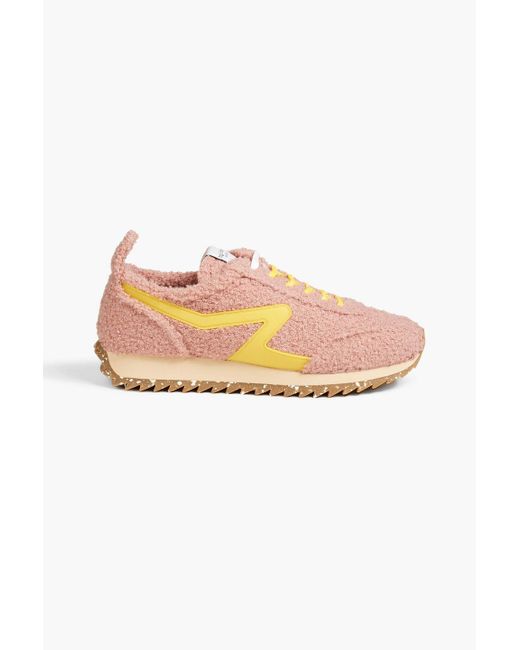 Rag & Bone Retro Runner Faux Shearling Sneakers in Pink Lyst