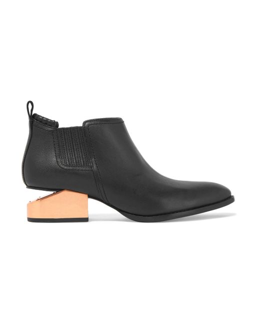 Alexander Wang Kori Leather Ankle Boots Black