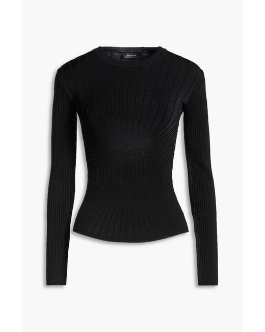 Mugler Black Knitted Top