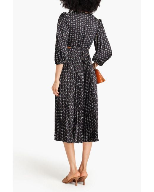 Sandro Black Midi Dress Polyester