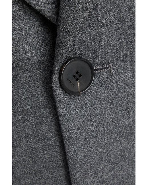 Sandro Black Wool-flannel Blazer for men