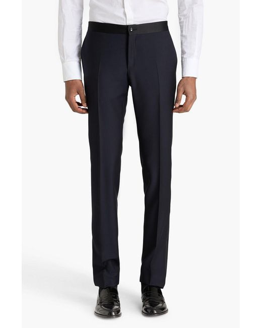 Canali Blue Wool And Mohair-blend Twill Suit for men