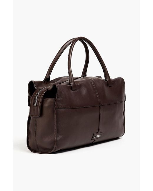Staud Brown Leo Leather Tote