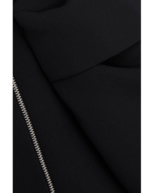 A.W.A.K.E. MODE Black Skirt-Effect Crepe Flared Pants