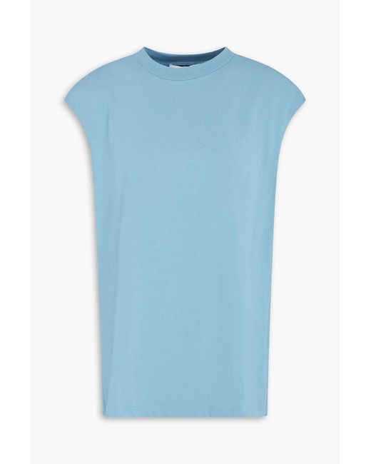 Tibi Blue Cotton-Jersey Top