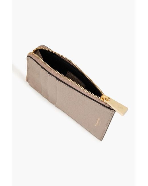 Serapian Natural Pebbled-Leather Cardholder