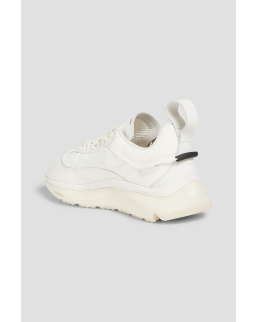 Y-3 White Shiku Run Shell And Leather Sneakers for men