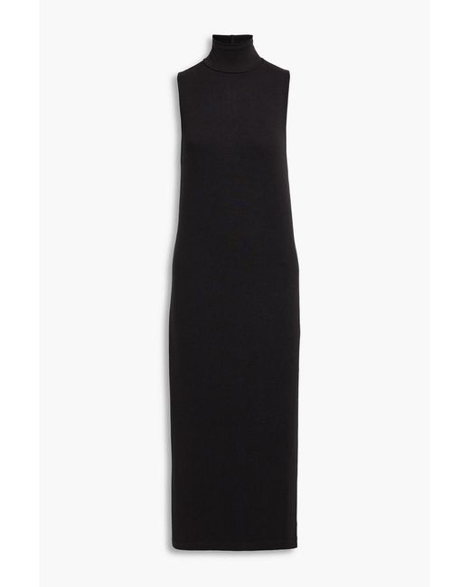 Vince Black Knitted Midi Dress