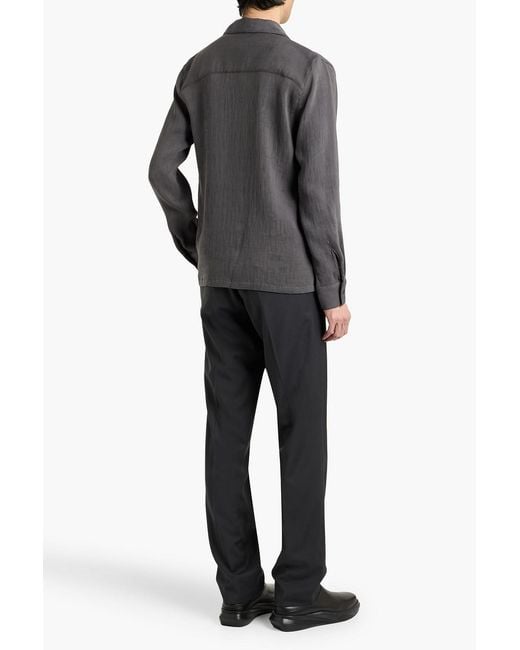 Sandro Gray Ribbed-Knit Jacket for men