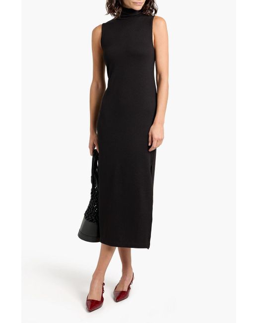 Vince Black Knitted Midi Dress