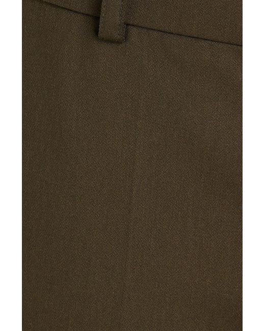 Stella McCartney Green Wool Wide-Leg Pants