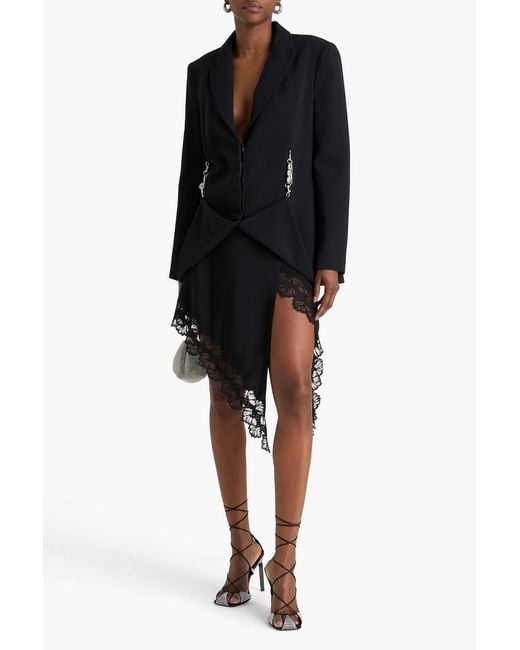 Christopher Kane Black Crepe Blazer