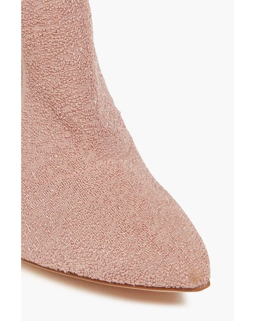 Gianvito Rossi Pink Bouclé Sock Boots