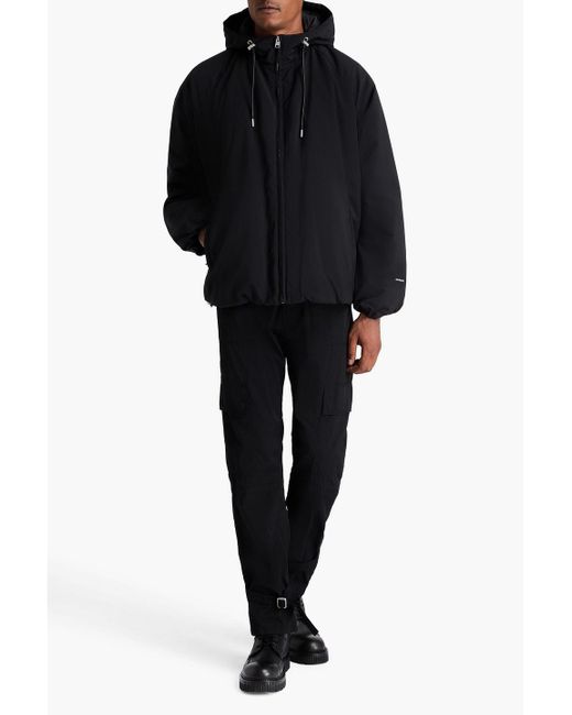 Sandro Black Shell Hooded Jacket for men