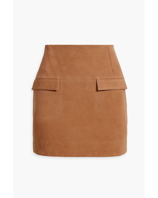 Loulou Studio Brown Veria Suede Mini Skirt