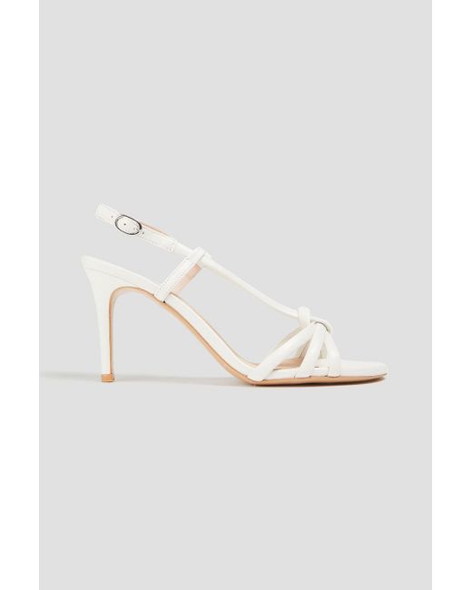 Claudie Pierlot White Knotted Leather Sandals