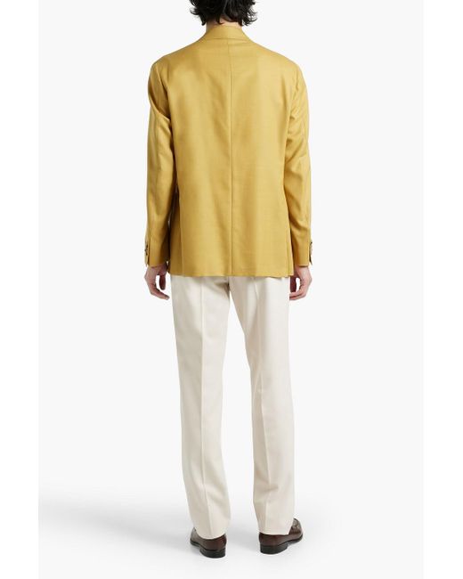 Canali Yellow Wool Blazer for men