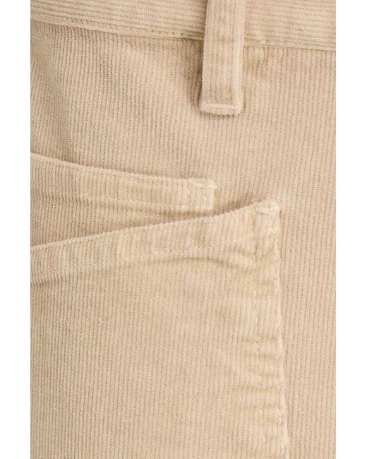 Nili Lotan Natural Shon Cropped Cotton-Blend Corduroy Tapered Pants