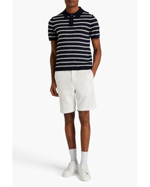 Sandro Black Striped Jersey Polo Shirt for men