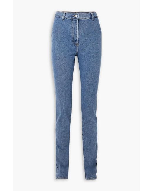Magda Butrym Blue High-rise Straight-leg Jeans